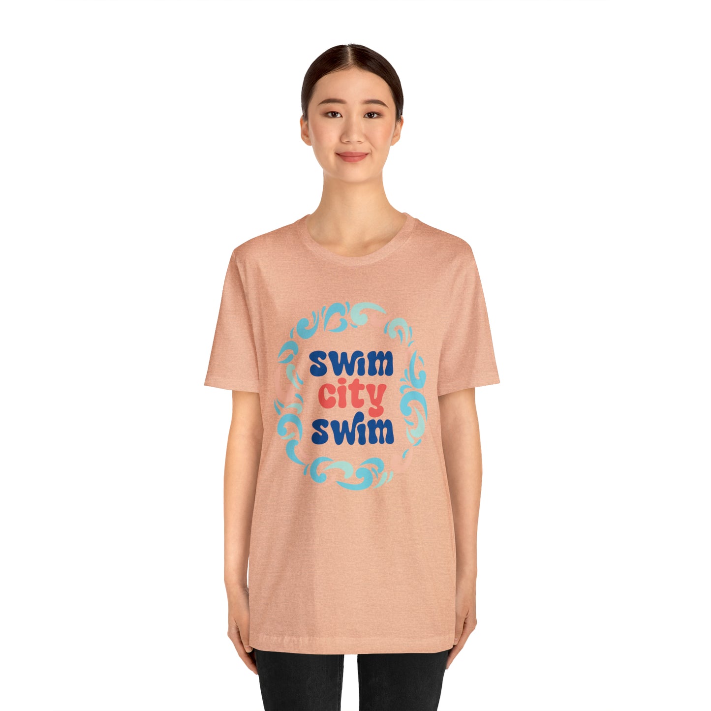 SwimCity Let's Swim Together Adult Jersey Short Sleeve Logo Tee