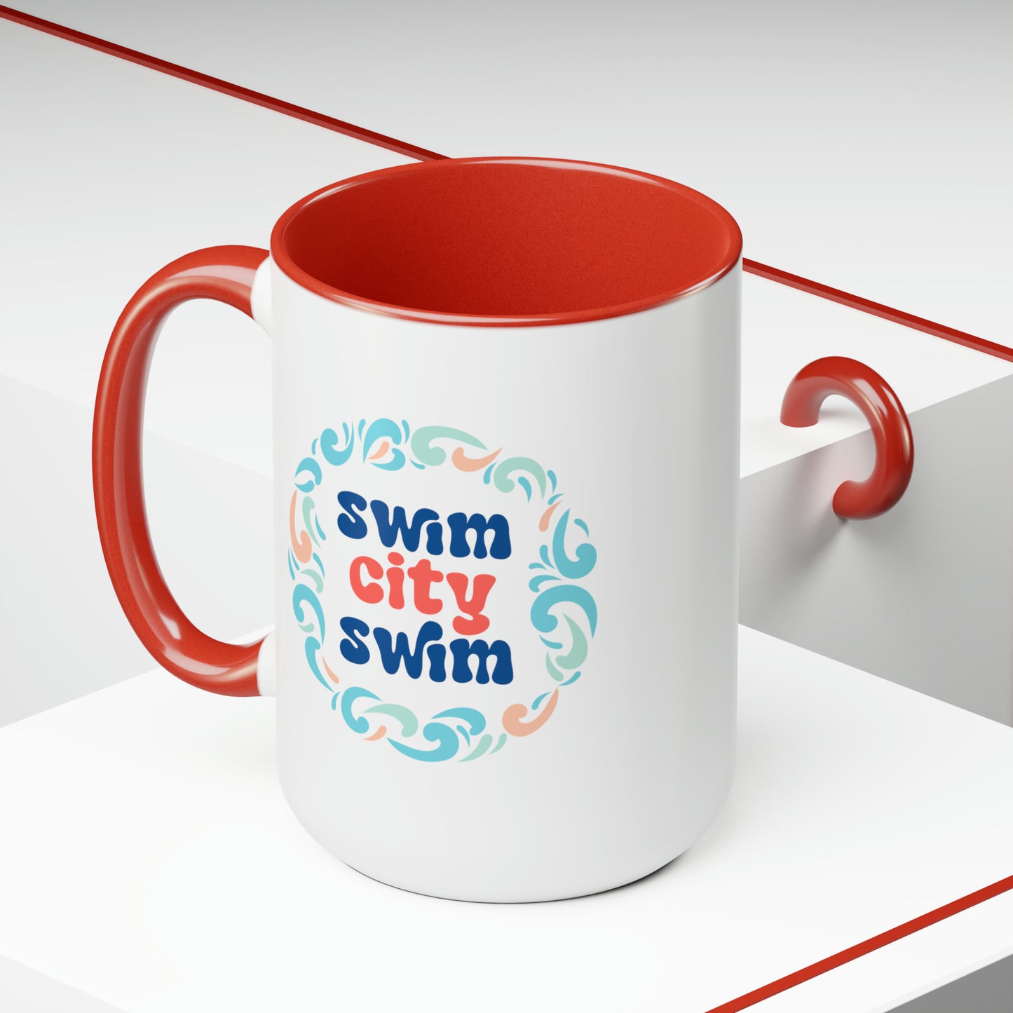 SwimCity Ceramic Mug, 15oz