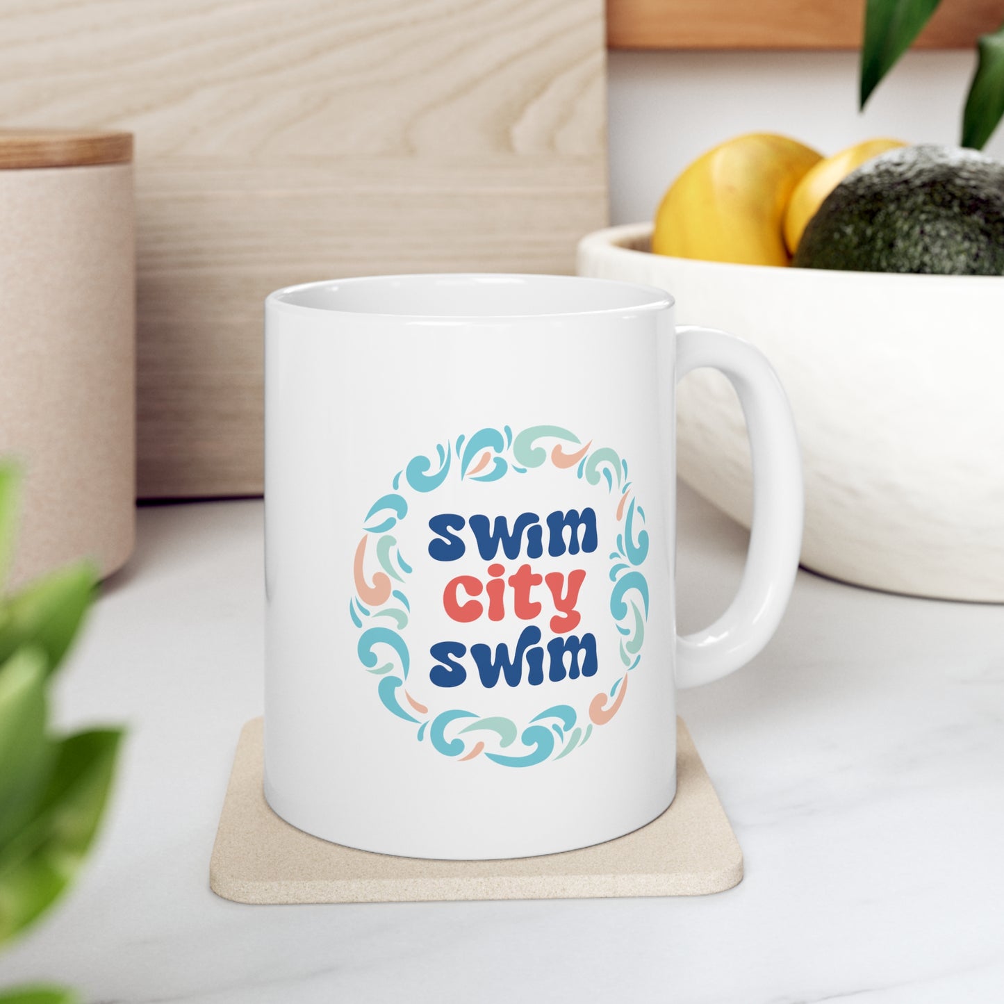 * SwimCity Ceramic Mug, 11oz *