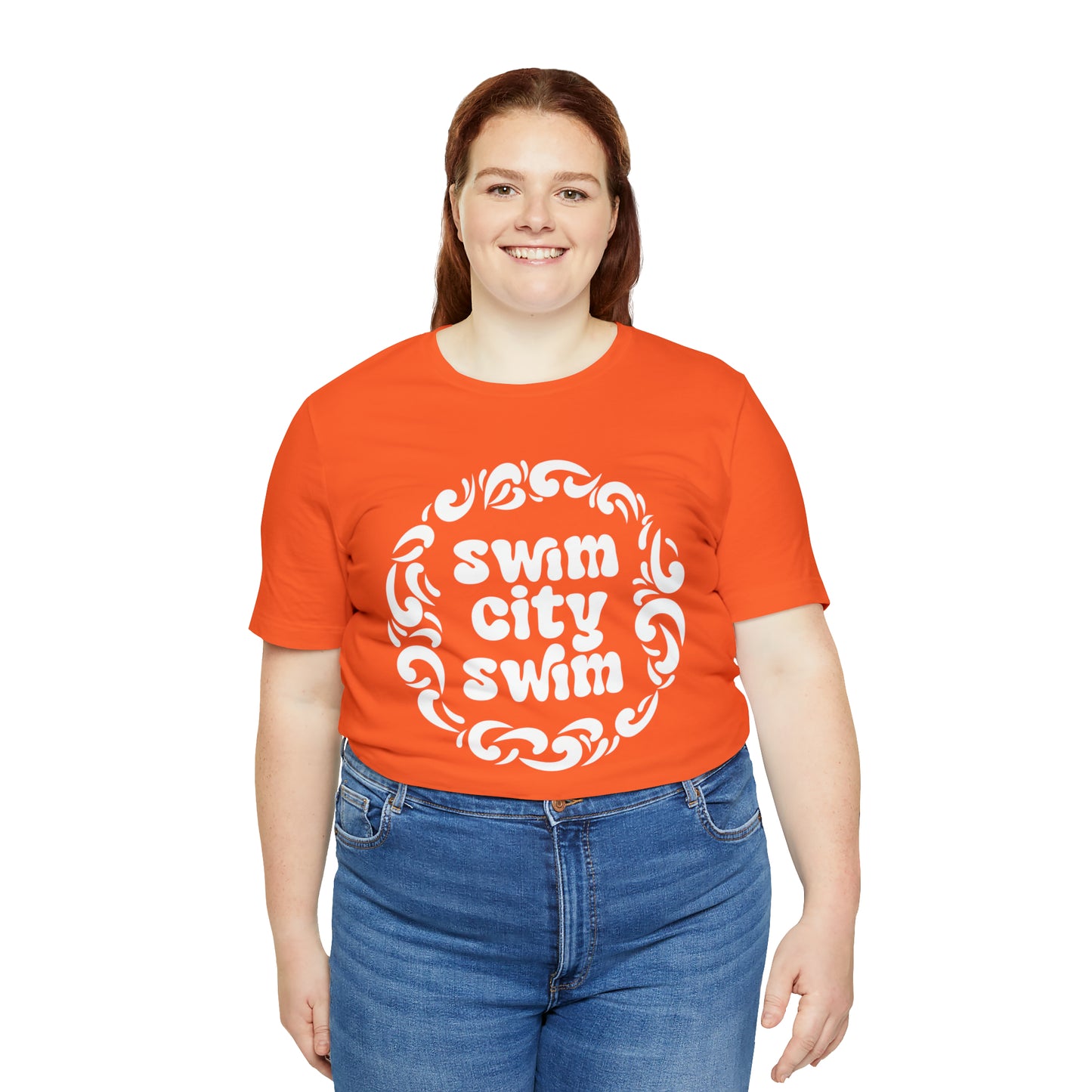 SwimCity Let's Swim Together Adult Jersey Short Sleeve Logo Tee