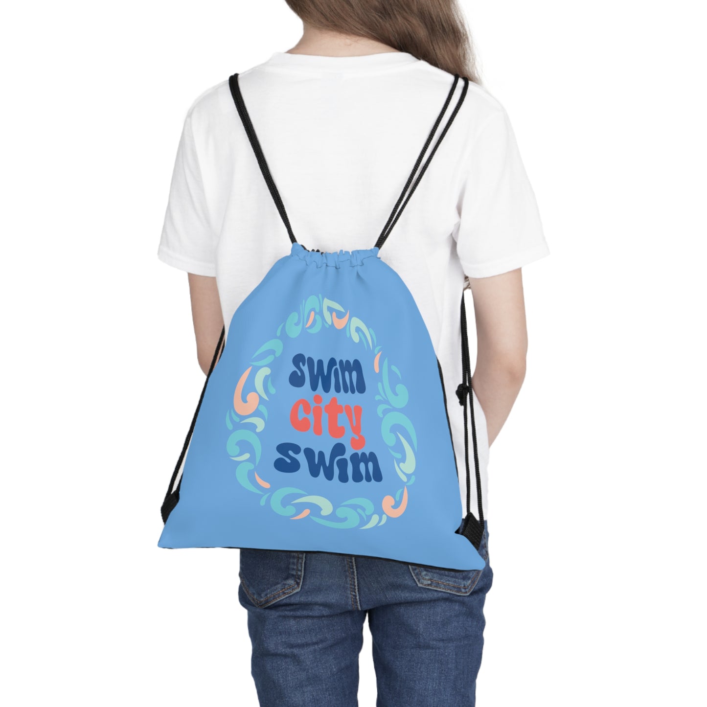 SwimCity Logo Outdoor Drawstring Bag