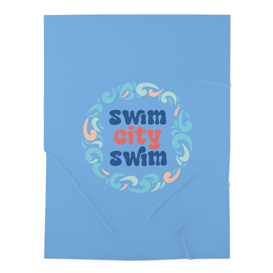 SwimCity Logo Baby Swaddle Blanket