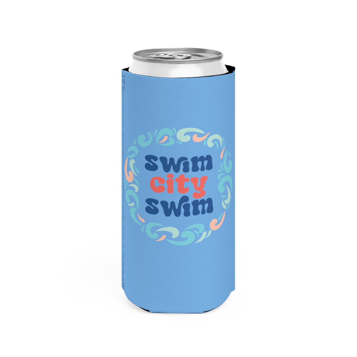 SwimCity Swim Logo Slim Can Cooler