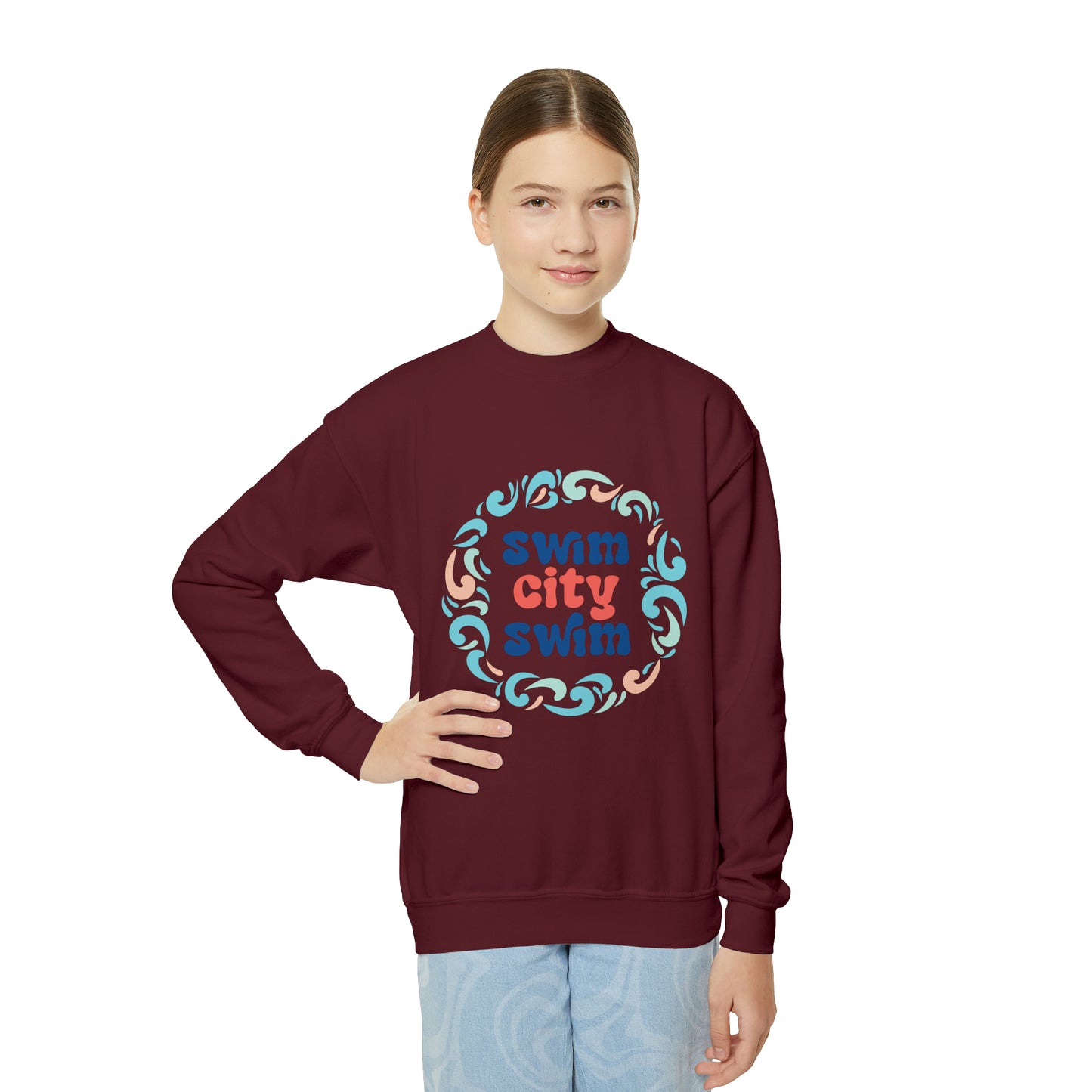 Youth SwimCity Logo Crewneck Sweatshirt