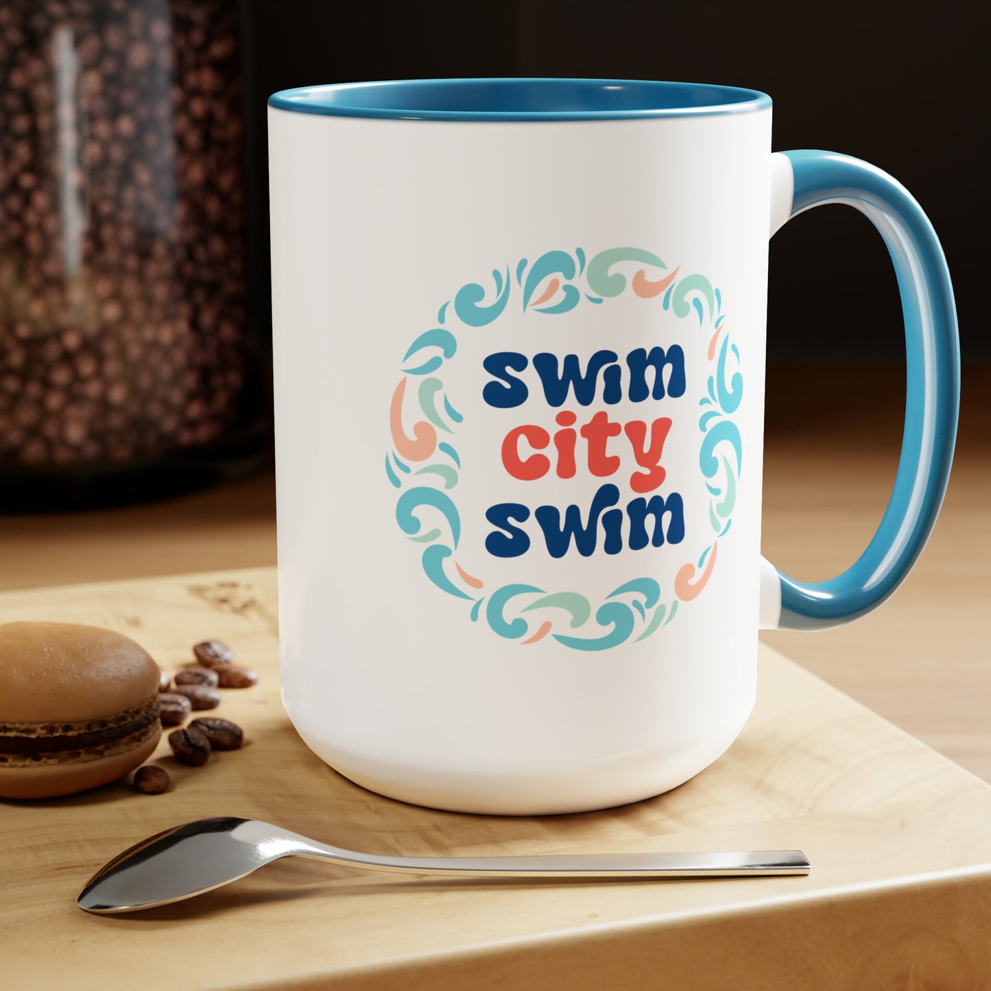 SwimCity Ceramic Mug, 15oz