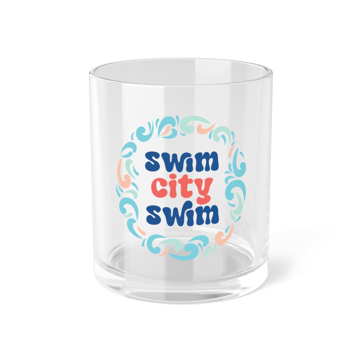 SwimCity Swim Logo Bar Glass