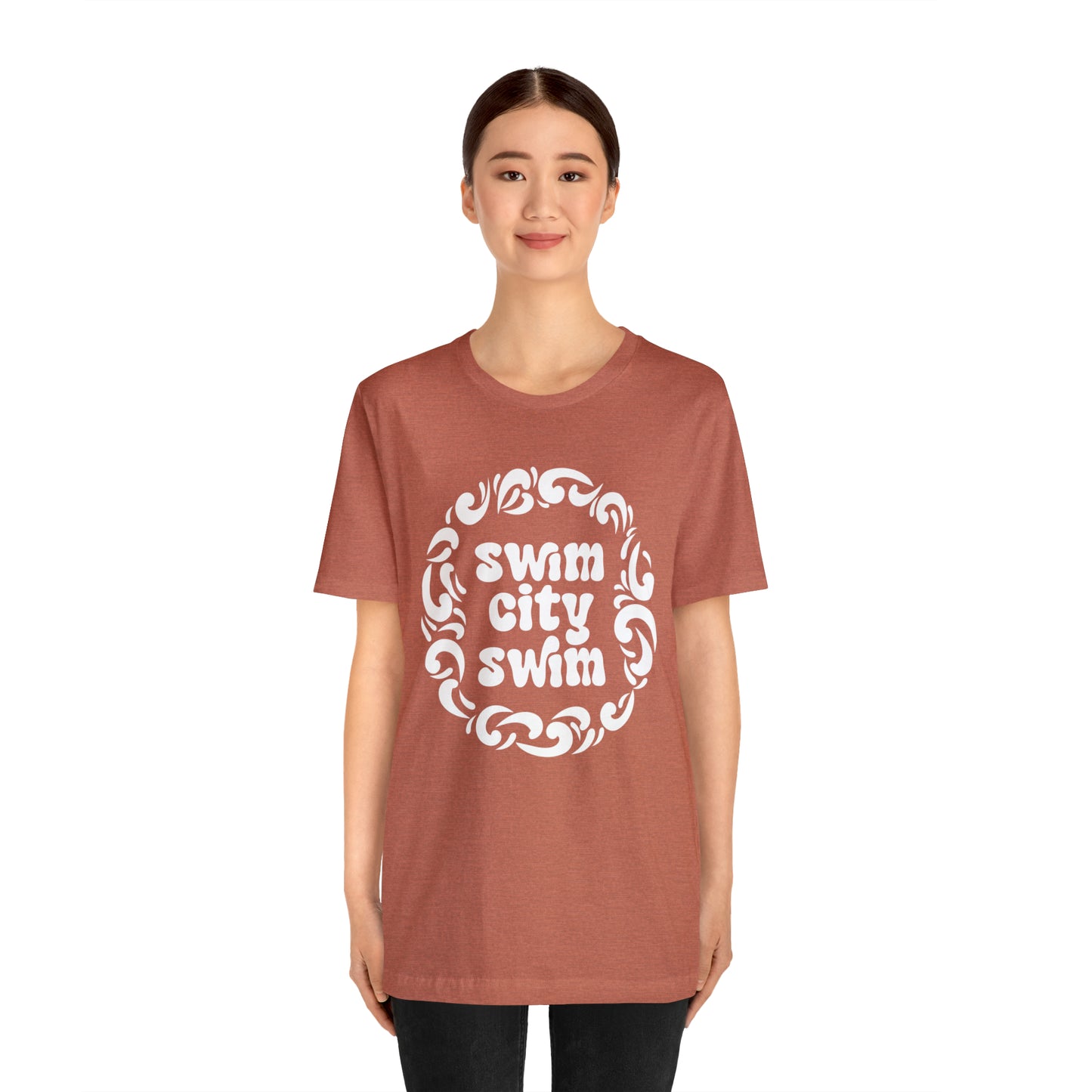 SwimCity Let's Swim Together Adult Jersey Short Sleeve Logo Tee