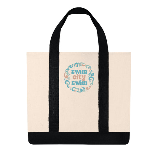 SwimCity Embroidered Shopping Tote