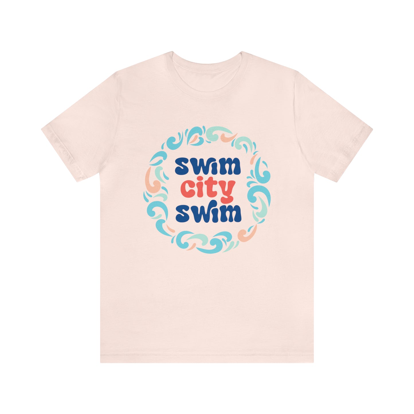 SwimCity Let's Swim Together Adult Jersey Short Sleeve Logo Tee