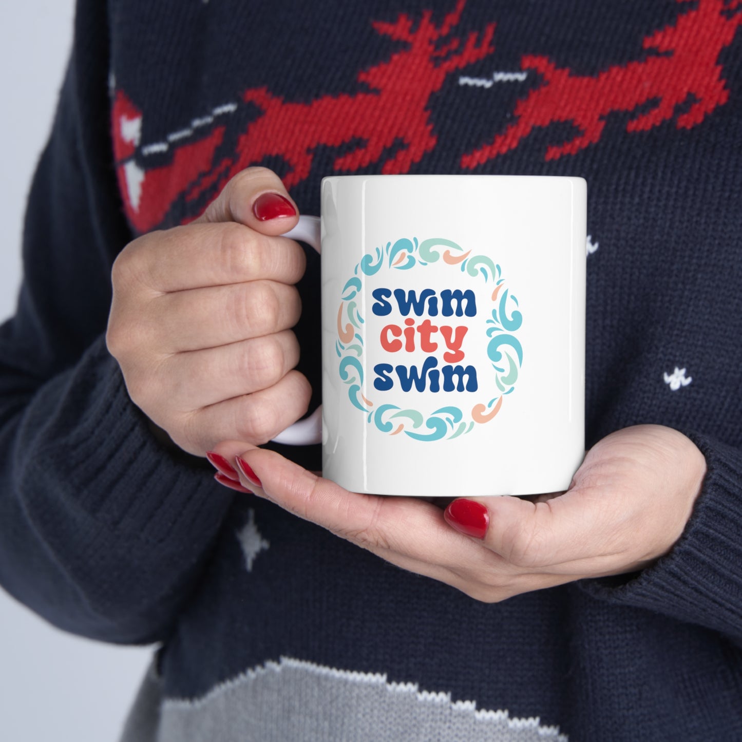 * SwimCity Ceramic Mug, 11oz *