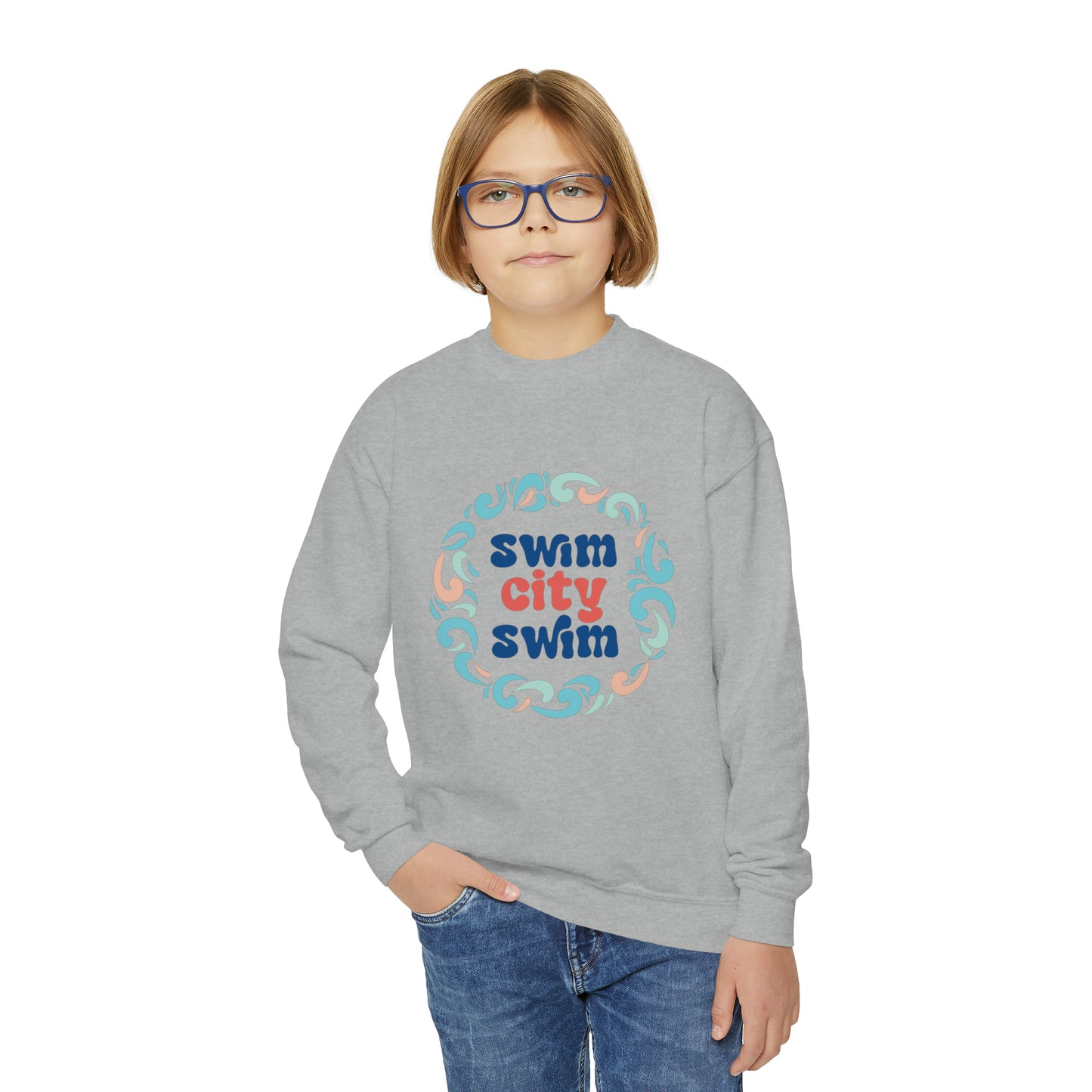 Youth SwimCity Logo Crewneck Sweatshirt