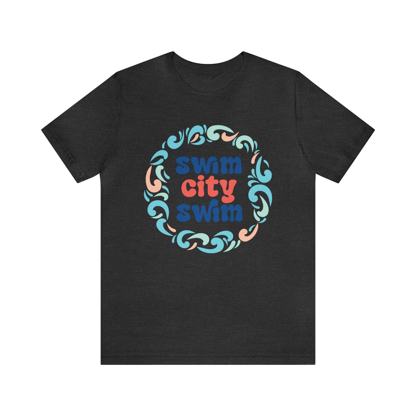 SwimCity Let's Swim Together Adult Jersey Short Sleeve Logo Tee