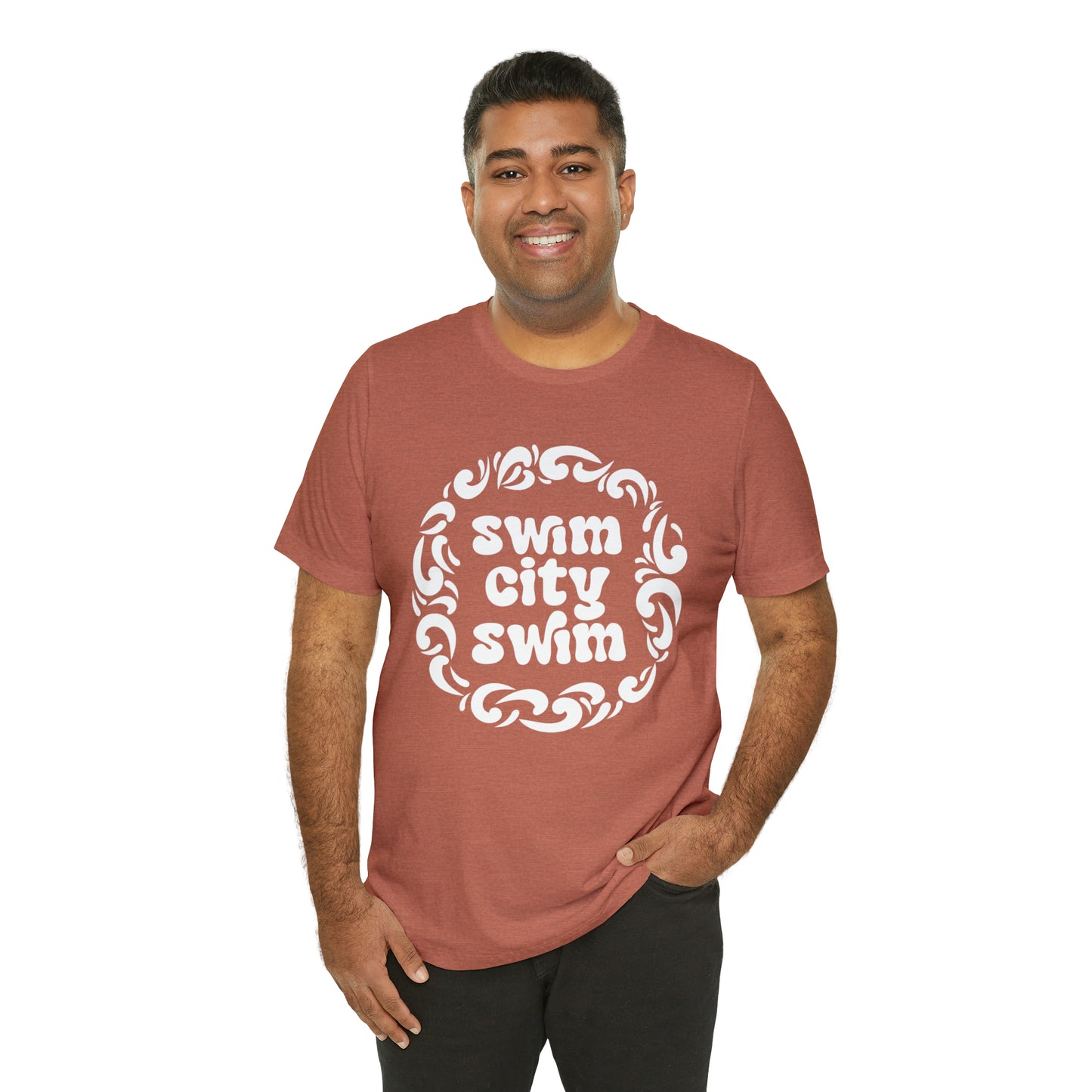 SwimCity Let's Swim Together Adult Jersey Short Sleeve Logo Tee