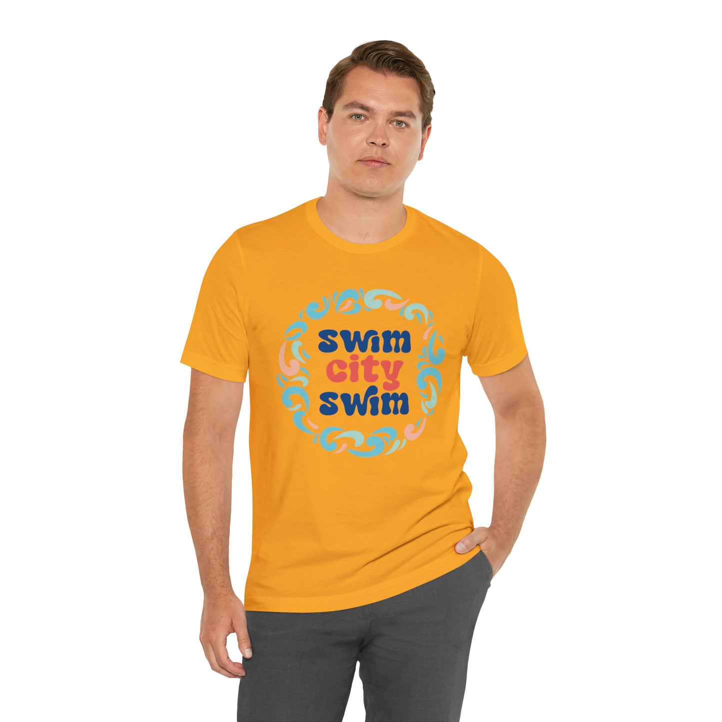 SwimCity Let's Swim Together Adult Jersey Short Sleeve Logo Tee