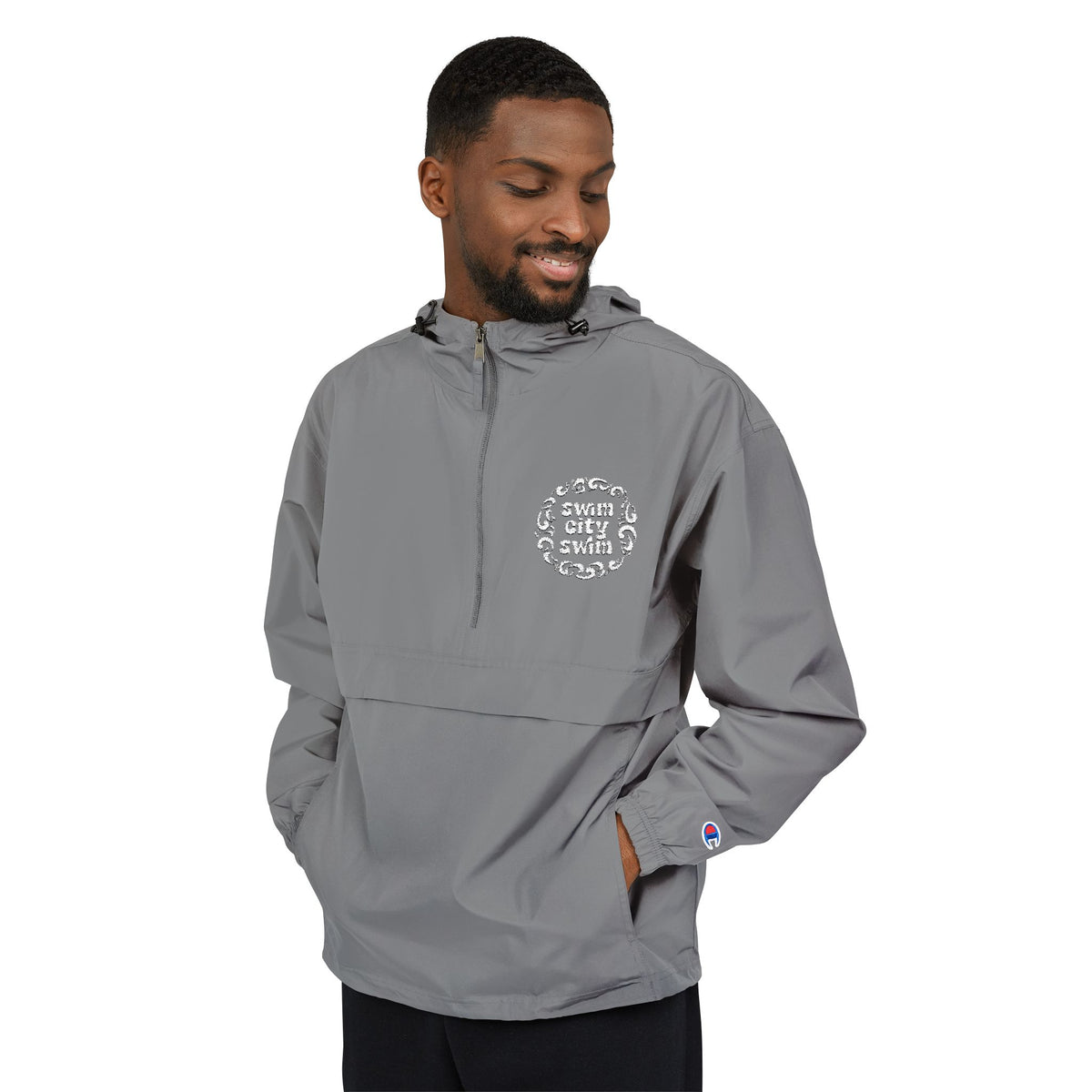 Lightweight Packable Anorak Jacket with Floral Design