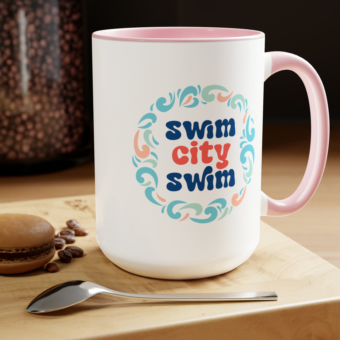 SwimCity Ceramic Mug, 15oz