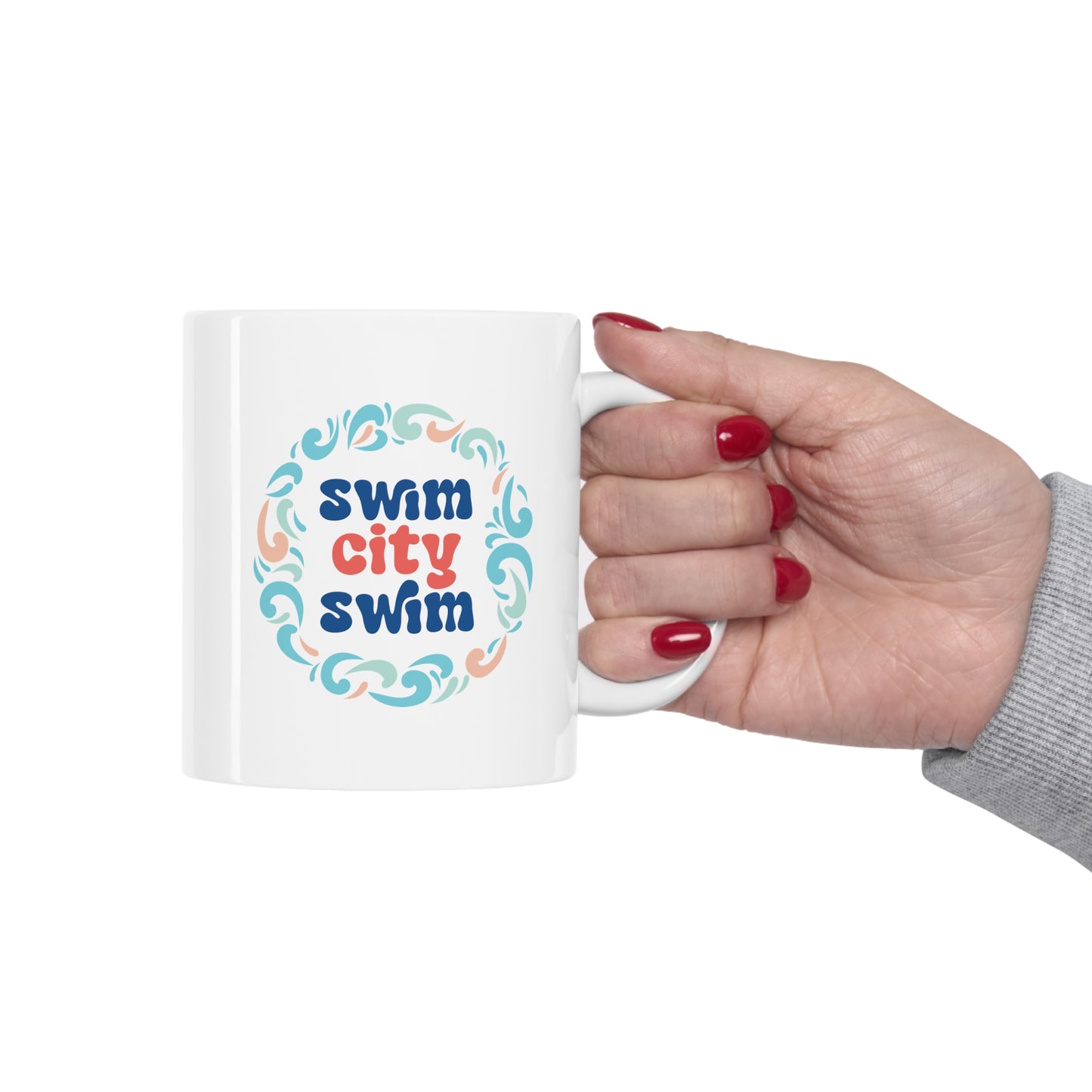 * SwimCity Ceramic Mug, 11oz *