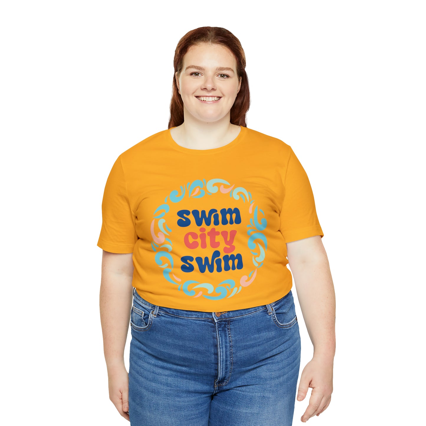 SwimCity Let's Swim Together Adult Jersey Short Sleeve Logo Tee