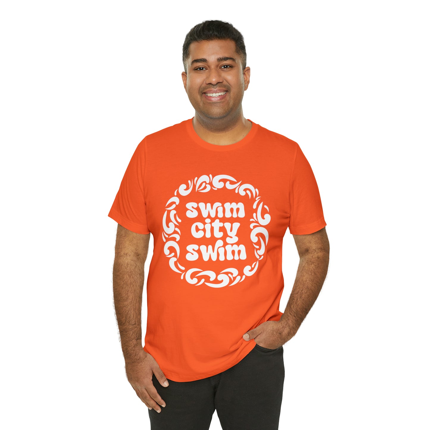 SwimCity Let's Swim Together Adult Jersey Short Sleeve Logo Tee