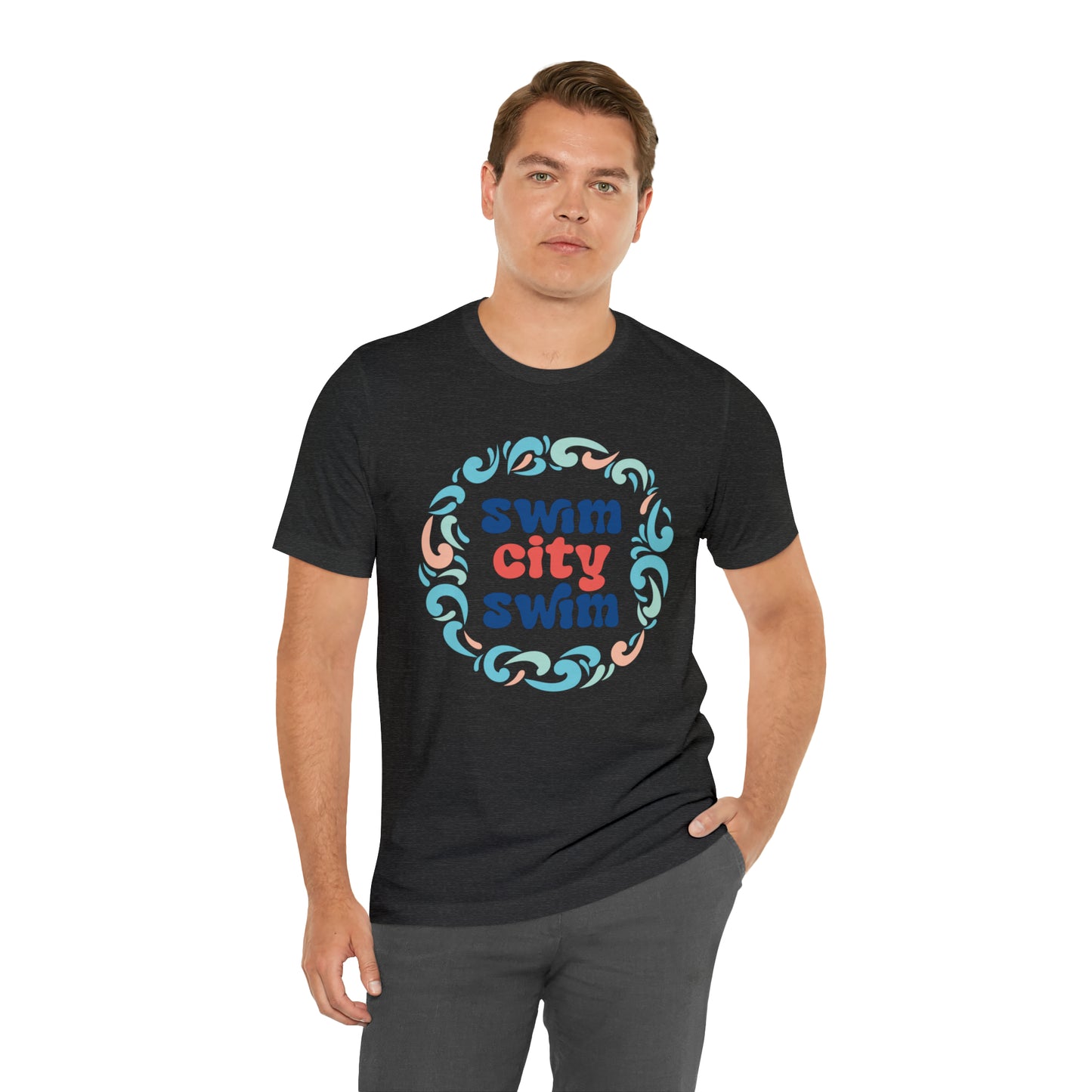 SwimCity Let's Swim Together Adult Jersey Short Sleeve Logo Tee