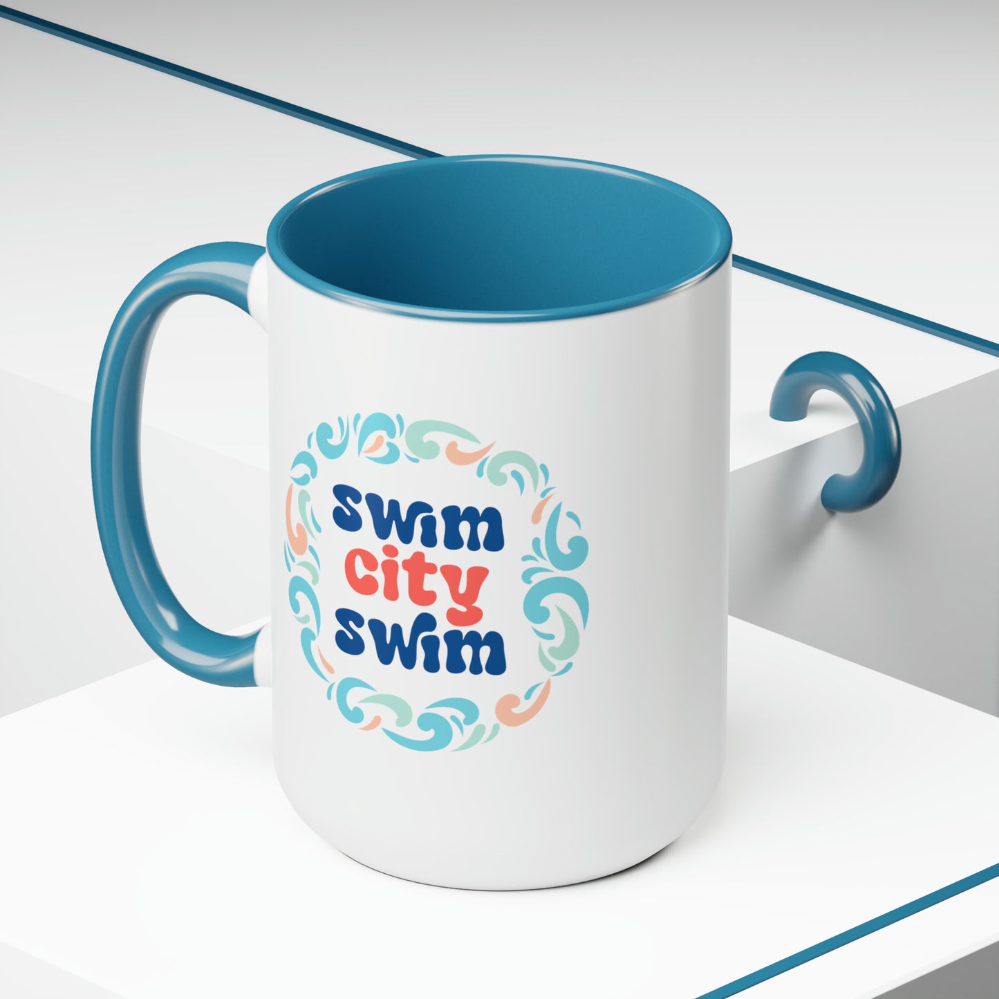 SwimCity Ceramic Mug, 15oz