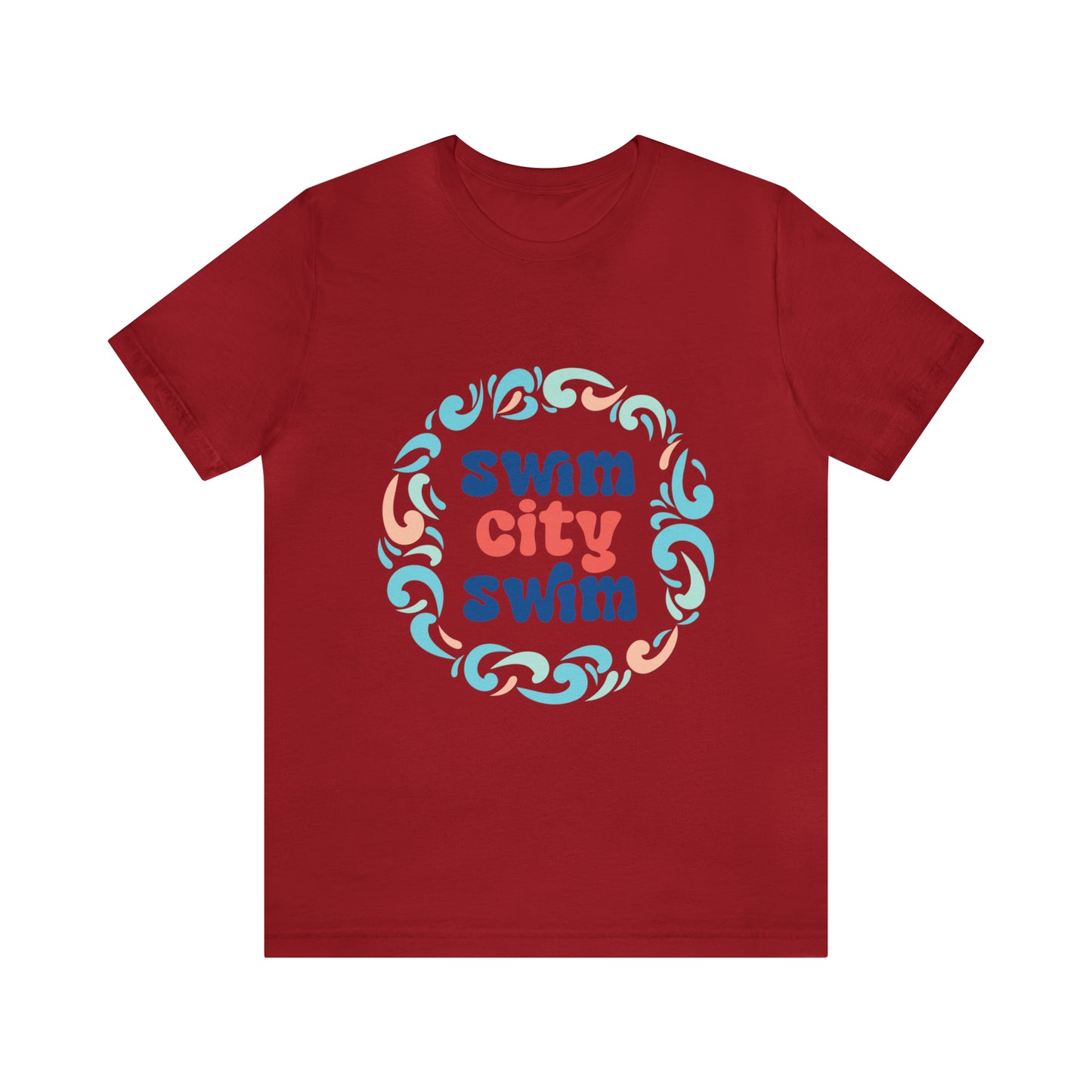 SwimCity Unisex Jersey Short Sleeve Logo Tee with Swimmers for Life