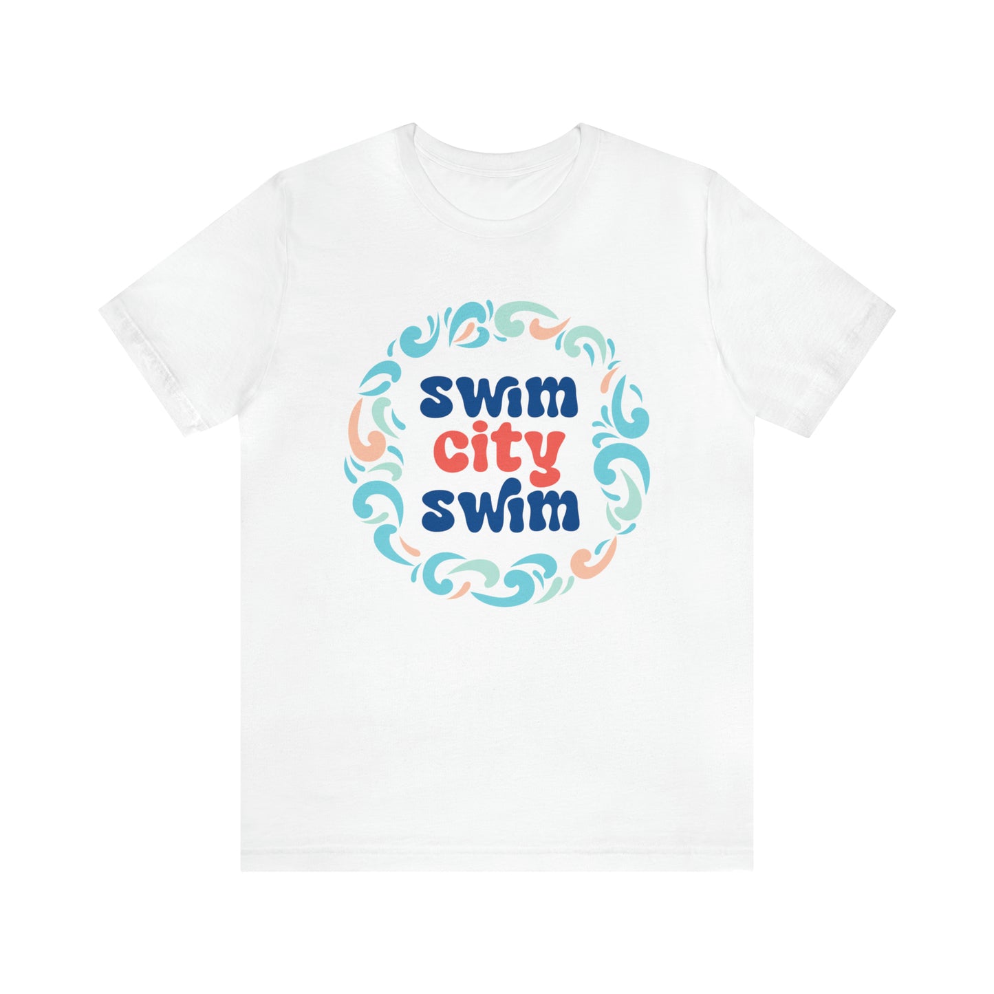 SwimCity Let's Swim Together Adult Jersey Short Sleeve Logo Tee