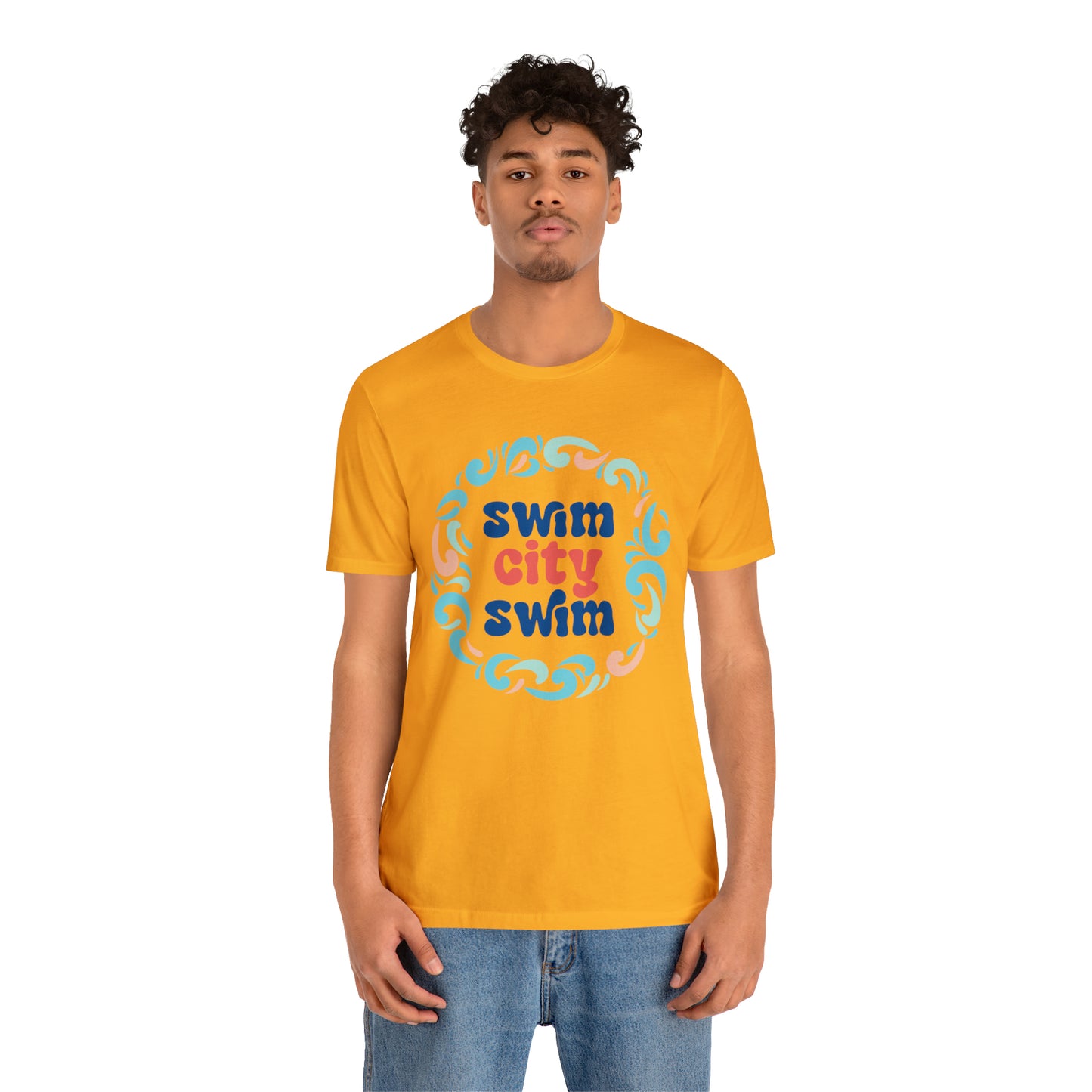 SwimCity Let's Swim Together Adult Jersey Short Sleeve Logo Tee