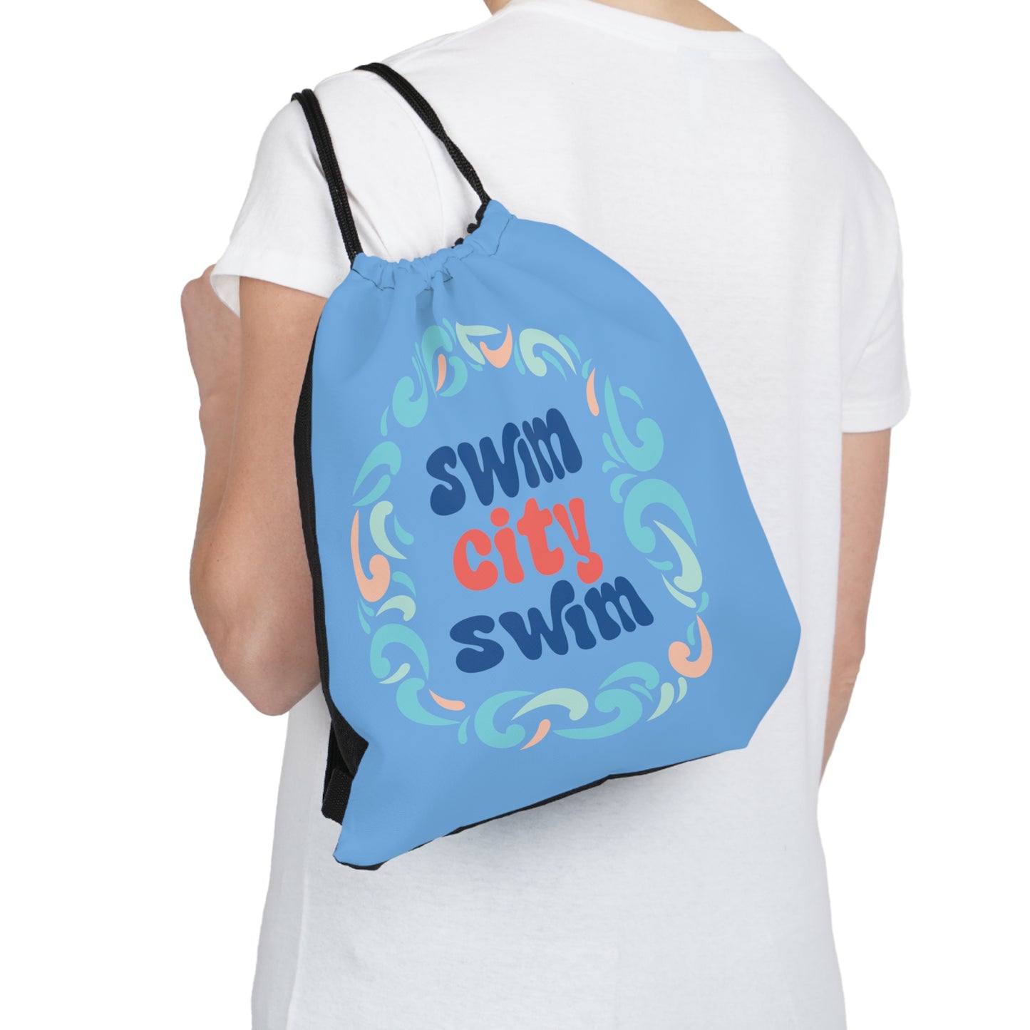 SwimCity Logo Outdoor Drawstring Bag