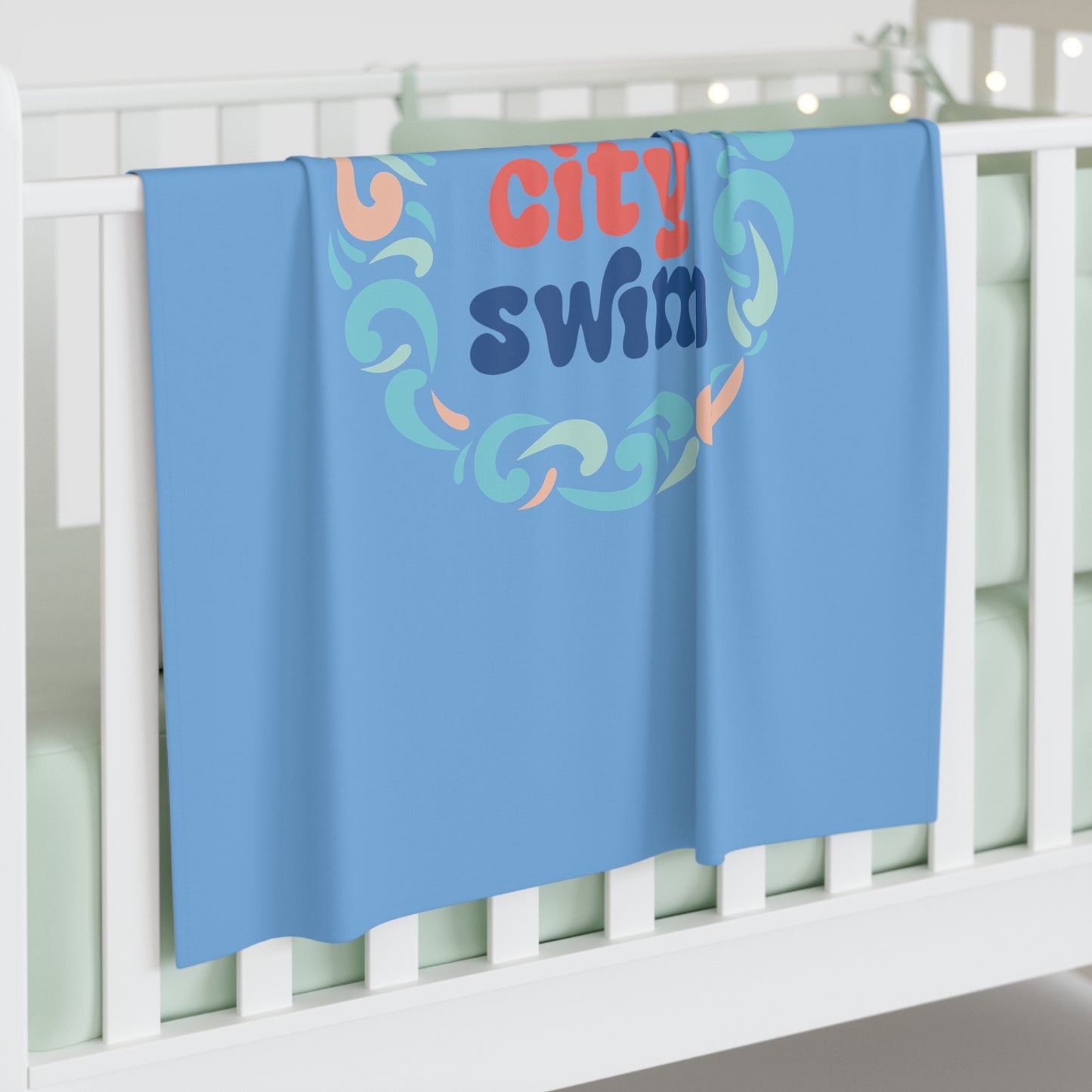 SwimCity Logo Baby Swaddle Blanket