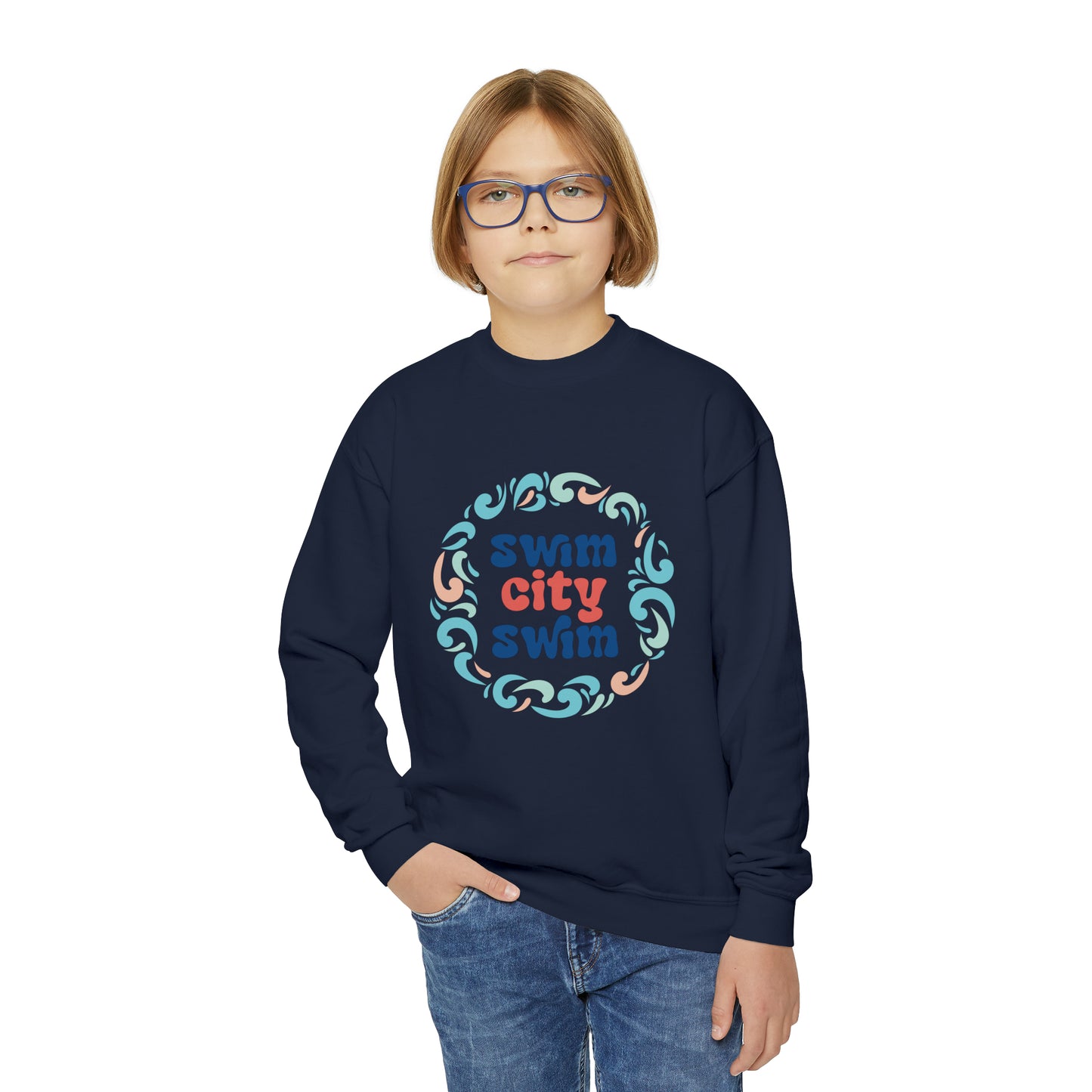 Youth SwimCity Logo Crewneck Sweatshirt