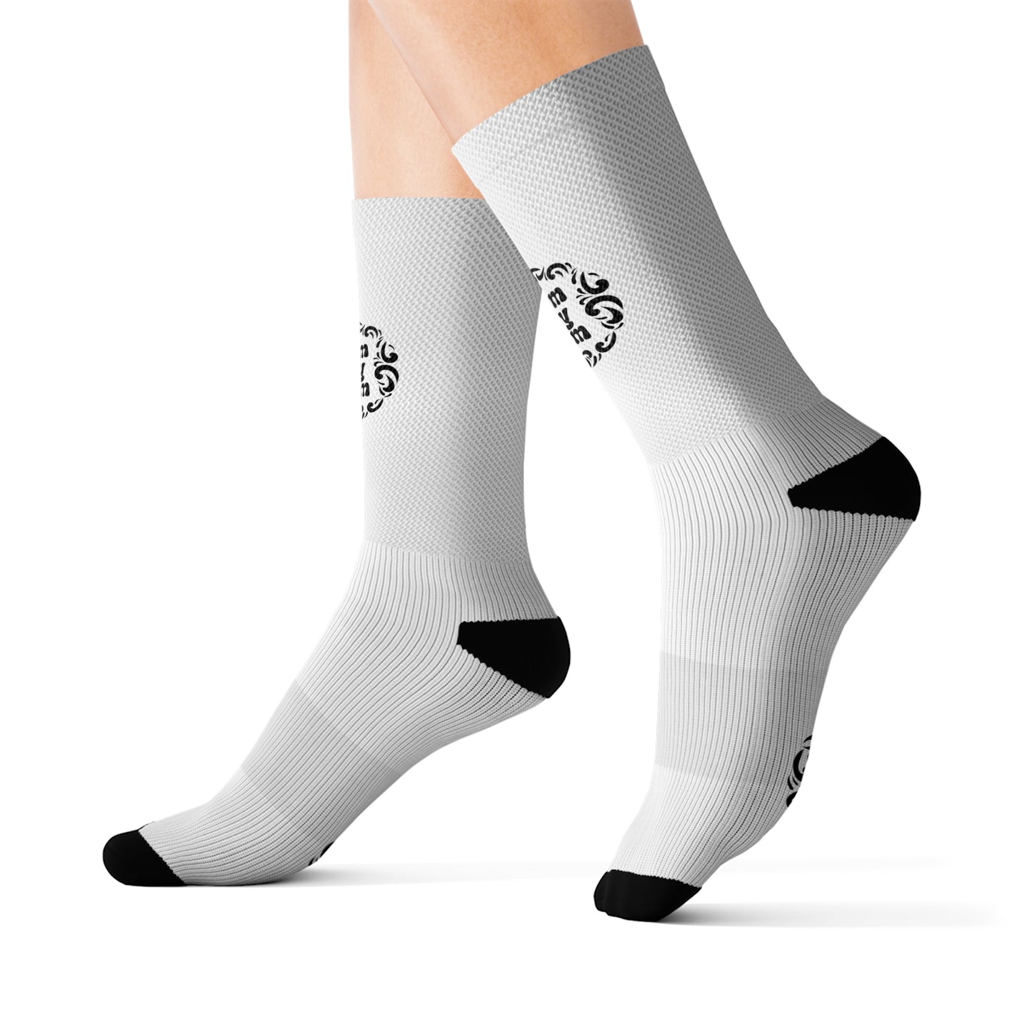 SwimCity Logo Black and White Socks