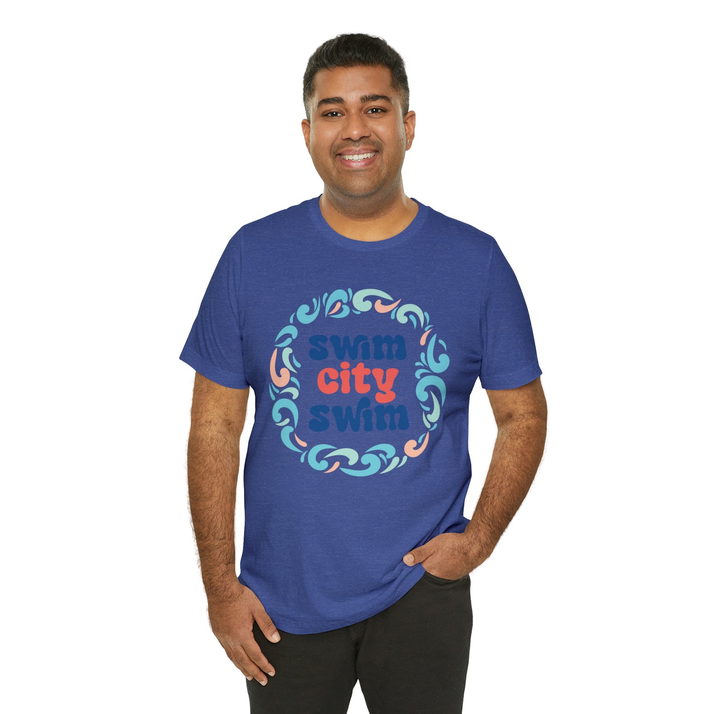 SwimCity Let's Swim Together Adult Jersey Short Sleeve Logo Tee