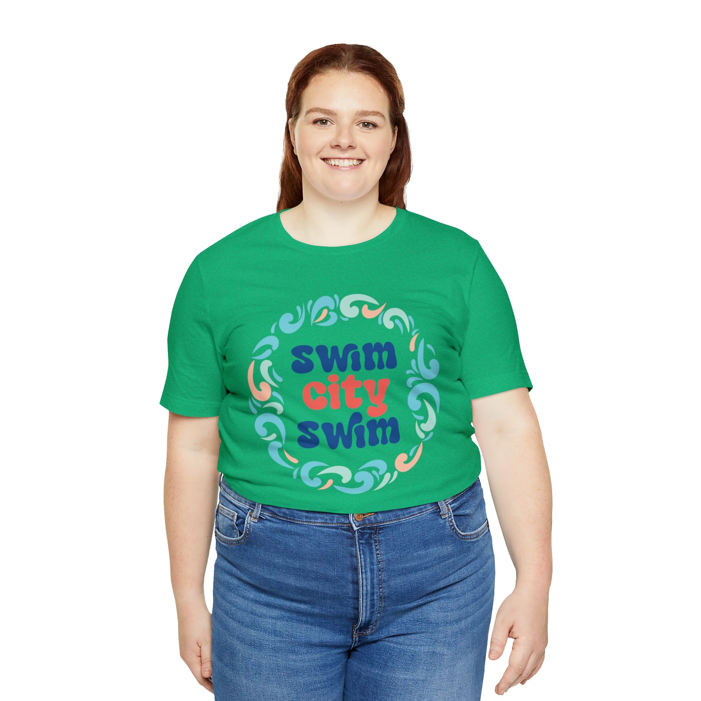 SwimCity Let's Swim Together Adult Jersey Short Sleeve Logo Tee