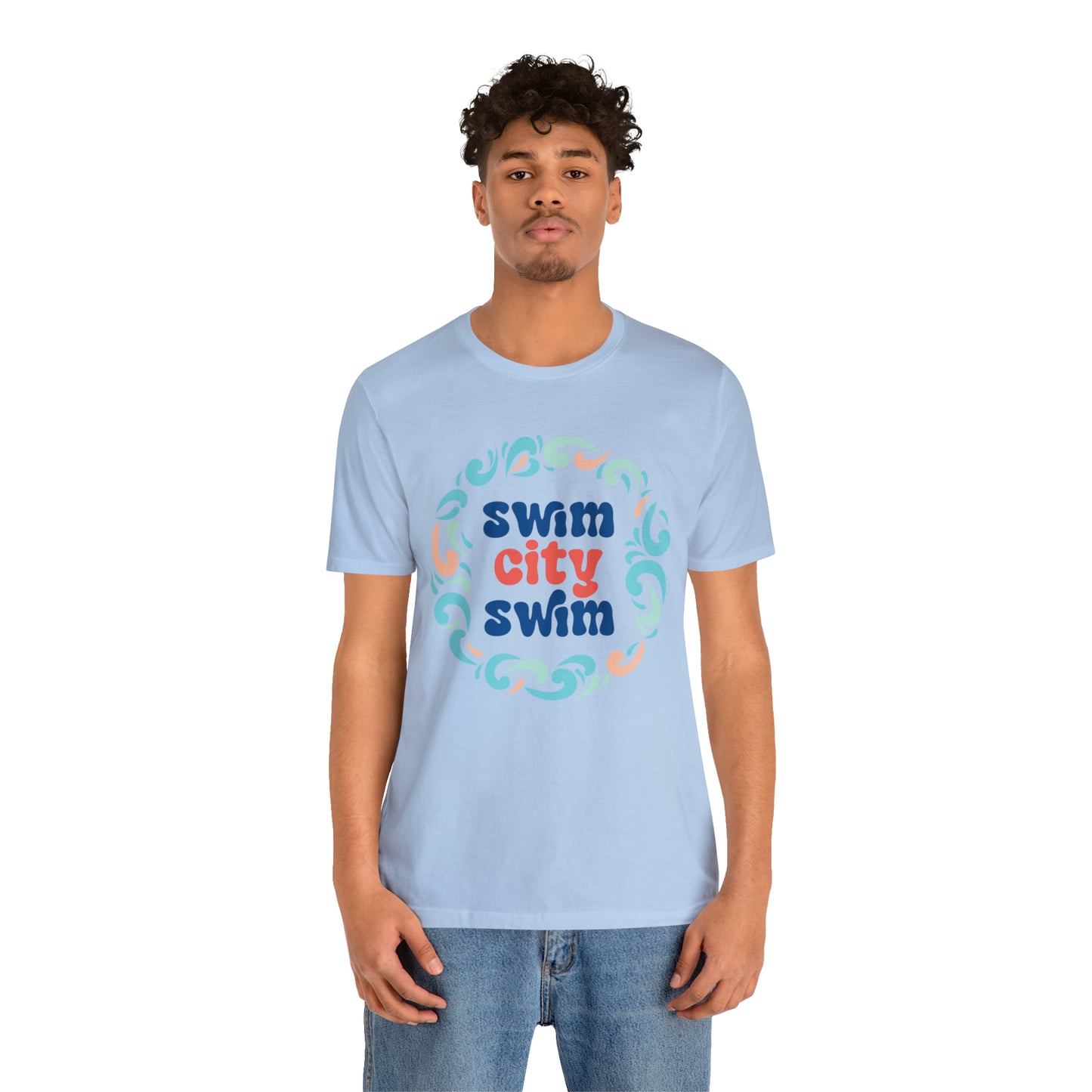 SwimCity Let's Swim Together Adult Jersey Short Sleeve Logo Tee