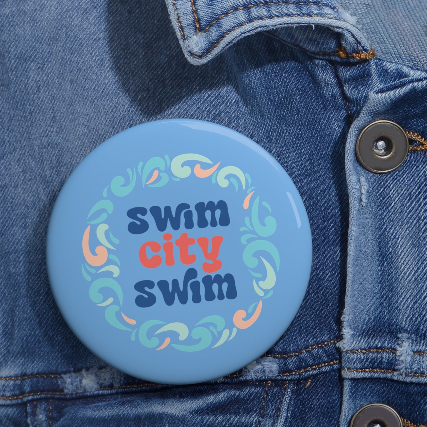 SwimCity Swim Decorative Pin Buttons