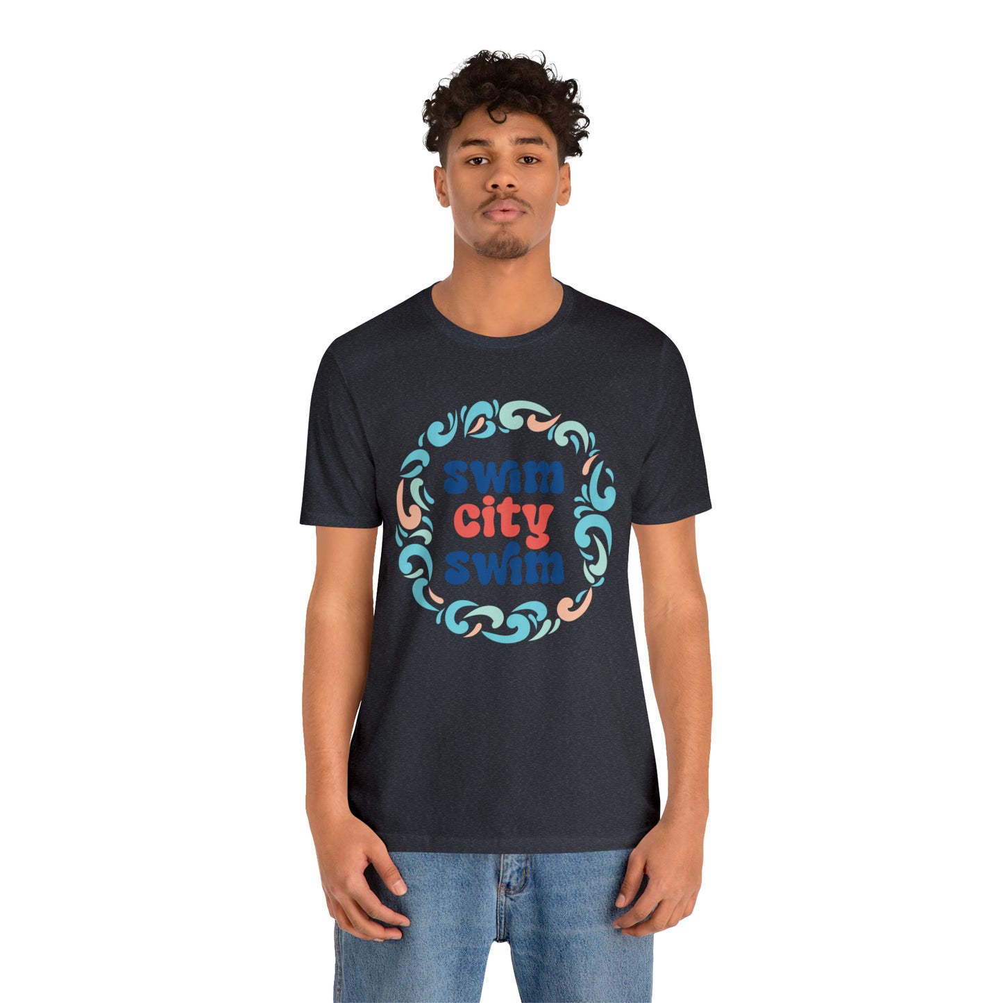 SwimCity Let's Swim Together Adult Jersey Short Sleeve Logo Tee