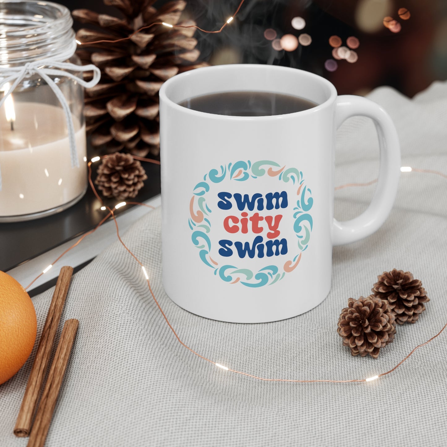 * SwimCity Ceramic Mug, 11oz *