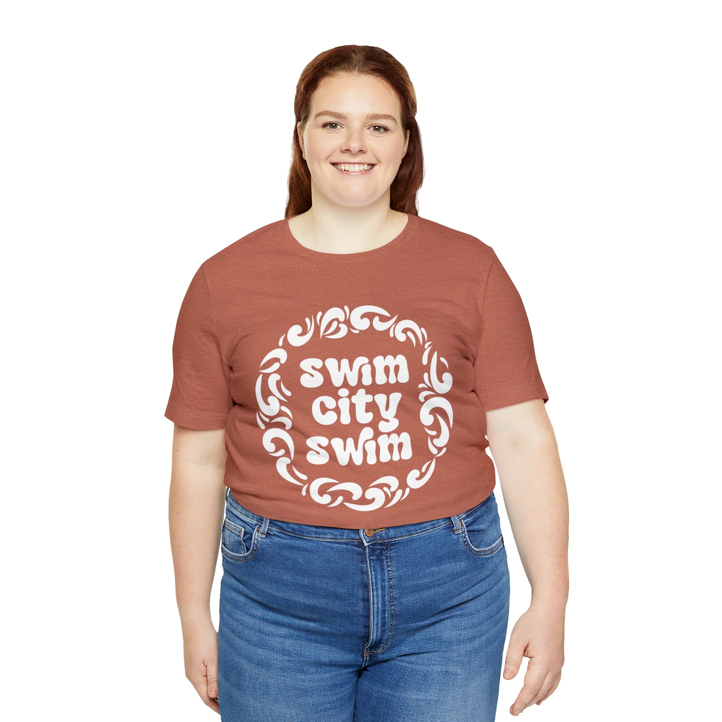 SwimCity Let's Swim Together Adult Jersey Short Sleeve Logo Tee