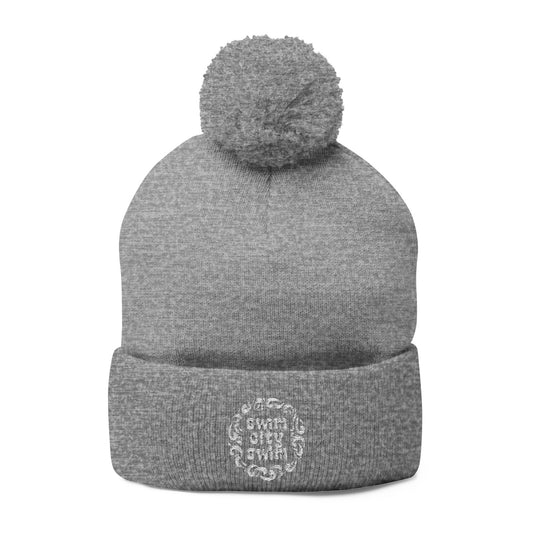 Cozy Pom-Pom Knit Cap | Winter Beanie | Embroidered Hat | Unisex Warm Accessories | Perfect for Cold Weather Fun | Gift for Him/Her